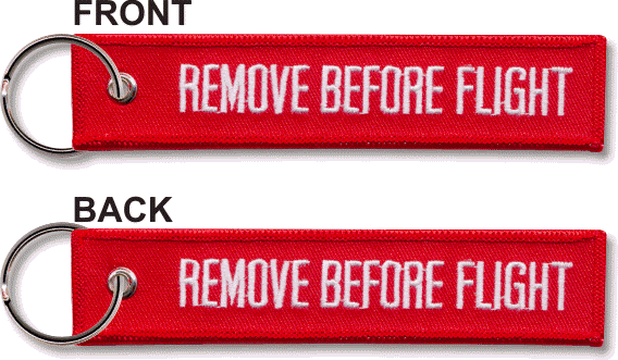 Remove Before Flight Keyring